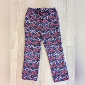 Hanna Andersson Floral Pants 120 Drawstring Waist